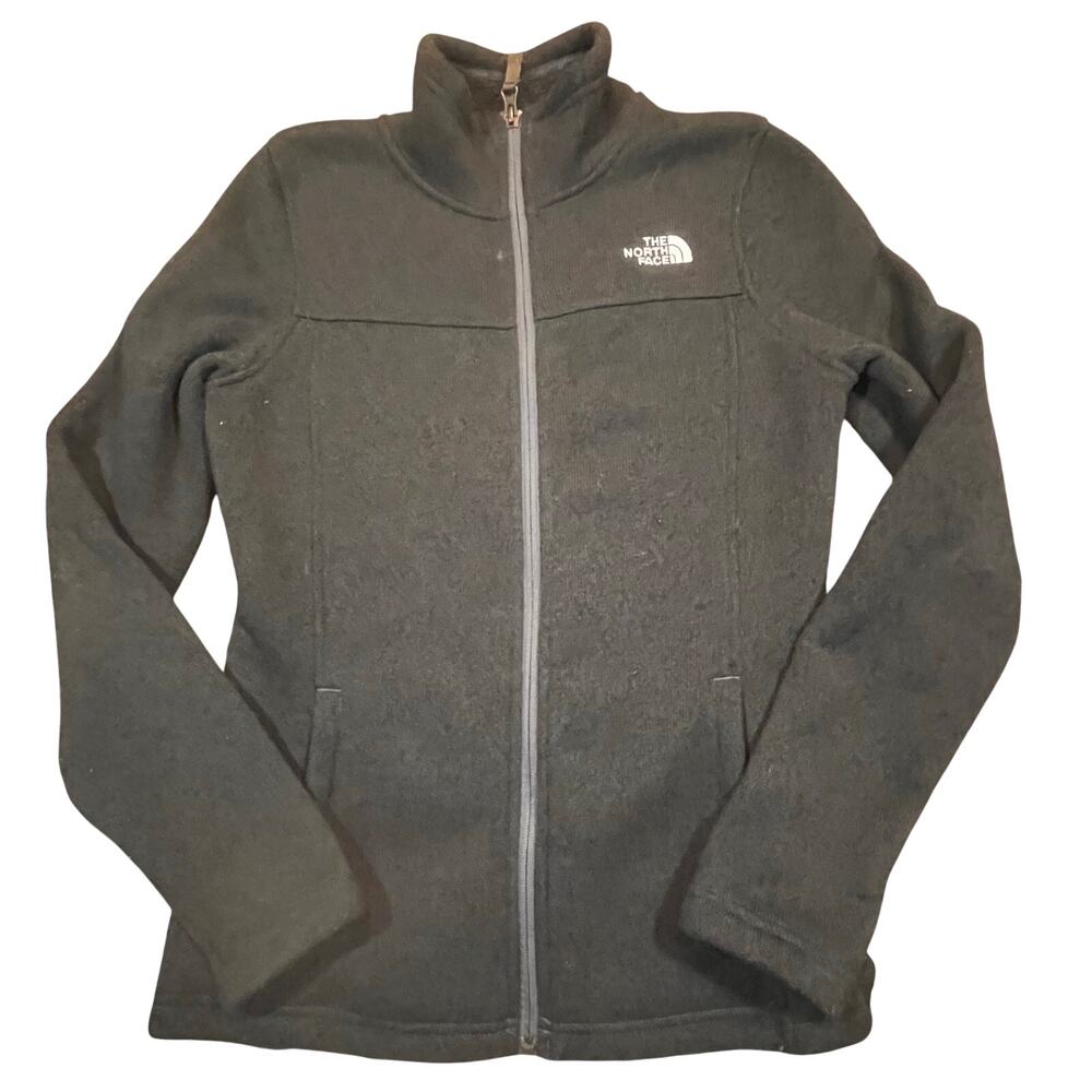 The North Face Maggy Sweater Fleece Womens Black Full Zip Jacket Outdoor Size S